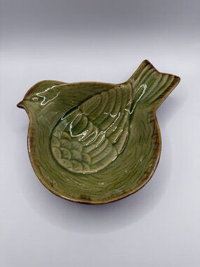 Belgium Deep Dish Stoneware Bird Dish